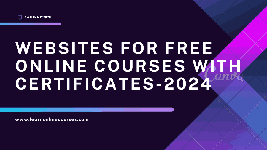 Websites for free online courses with certificates-2024